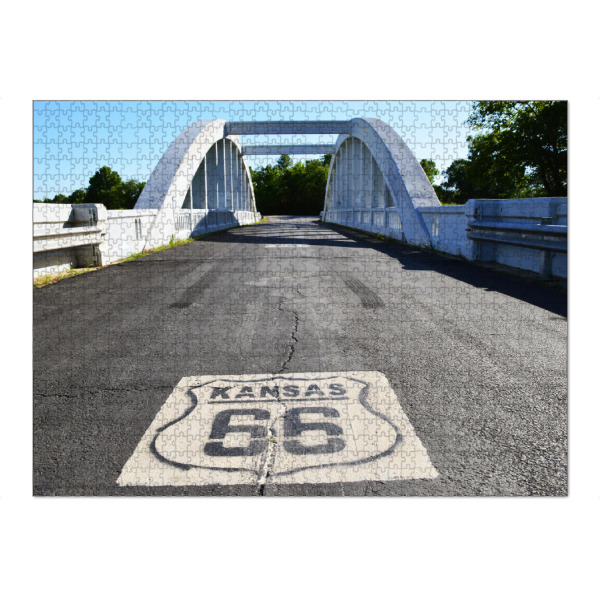 Puzzle Ravensburger "Route 66 Kansas" artboxONE - Reise,Reise / Länder