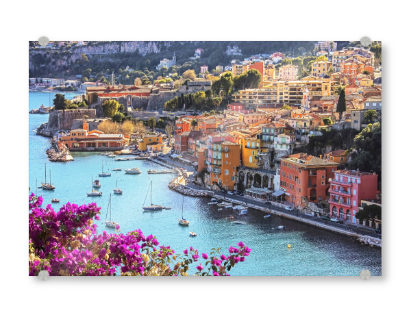 Acrylglasbild "Villefranche" artboxONE - Natur,Reise,Architektur,Reise / Strand und Meer,Reise / Länder