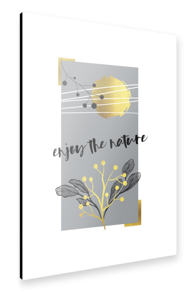 Alu-Dibond "Besinnung - Genieße die Natur" 30x20 cm artboxONE