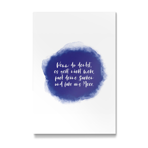 Galerie-Print "Fahr ans Meer I Tiefblau" 30x20 cm artboxONE