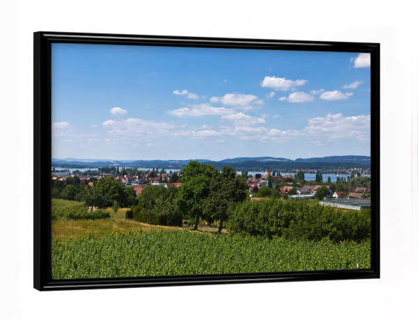 Poster mit schwarzem Rahmen "Landschaft am Bodensee" artboxONE - Natur,Reise