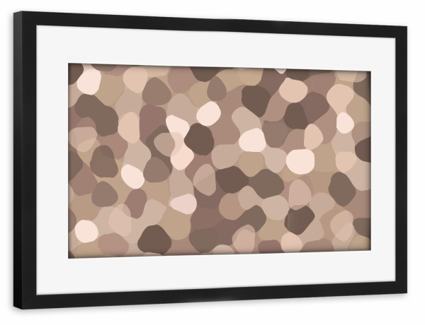 Poster mit Rahmen schwarz "Mosaik Naturfarben" artboxONE - Natur,Abstrakt,Geometrie,Fashion
