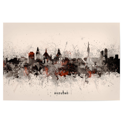 Munich skyline artistic beige
