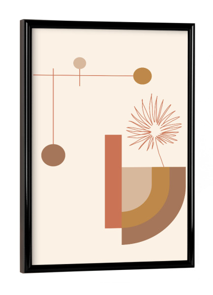 Poster mit schwarzem Rahmen "Balanced Minimal Desert" artboxONE - Abstrakt,Geometrie