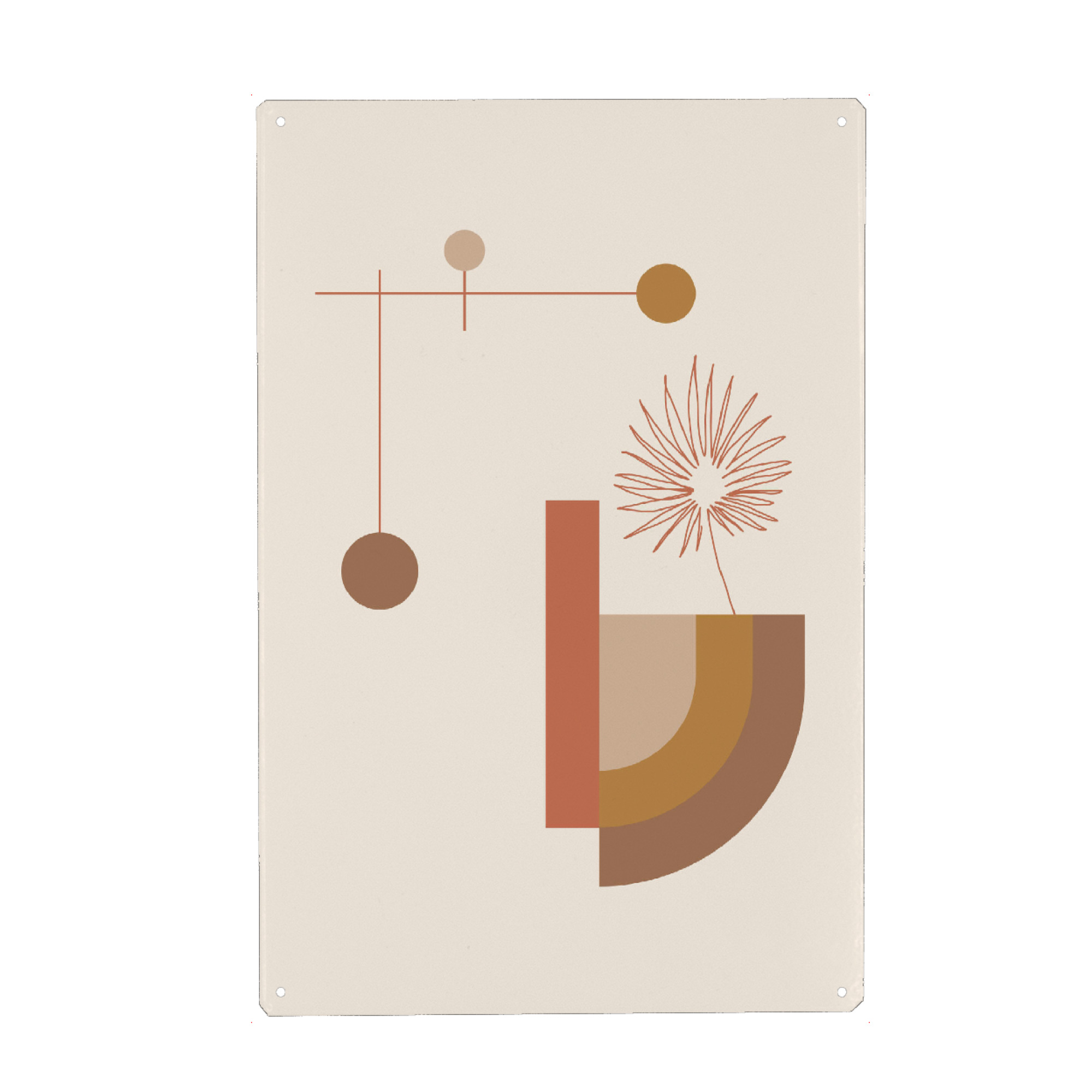 Metall Poster "Balanced Minimal Desert" artboxONE - Abstrakt,Geometrie