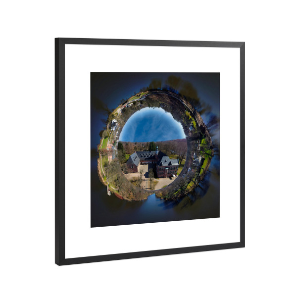 Poster mit Rahmen Schwarz (Metallic) "Reinbek - Schloss um Schloss" artboxONE - Städte,Natur,Reise,Architektur,Reise / Länder