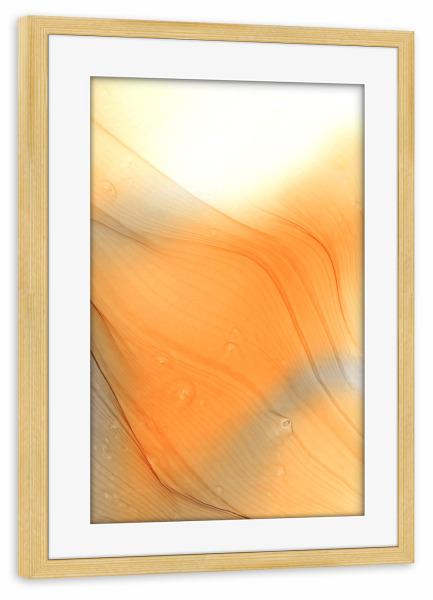 Poster mit Rahmen kiefer "Almost Orange" artboxONE - Abstrakt