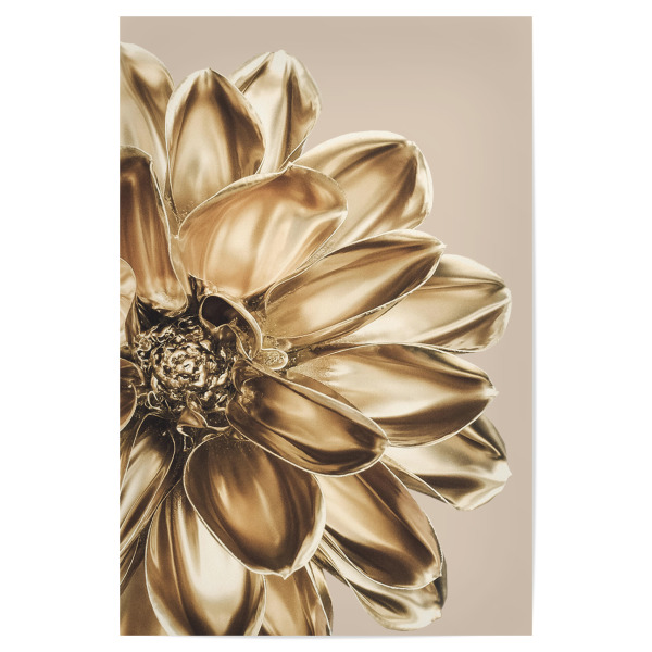Poster 30x20 cm "Flower in Gold" artboxONE - Natur,Floral