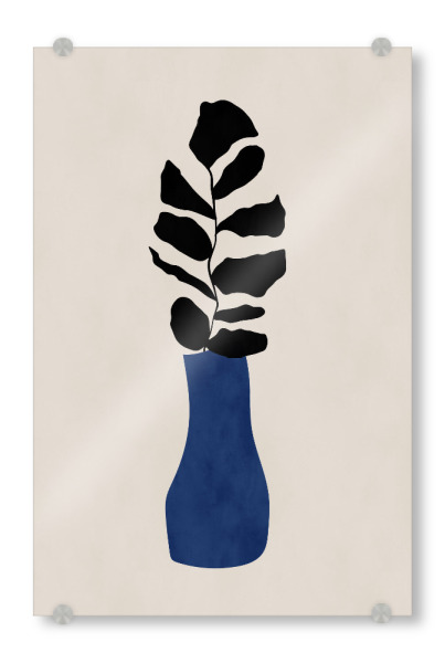 Acrylglasbild "BLUE VASE" artboxONE - Floral,Abstrakt