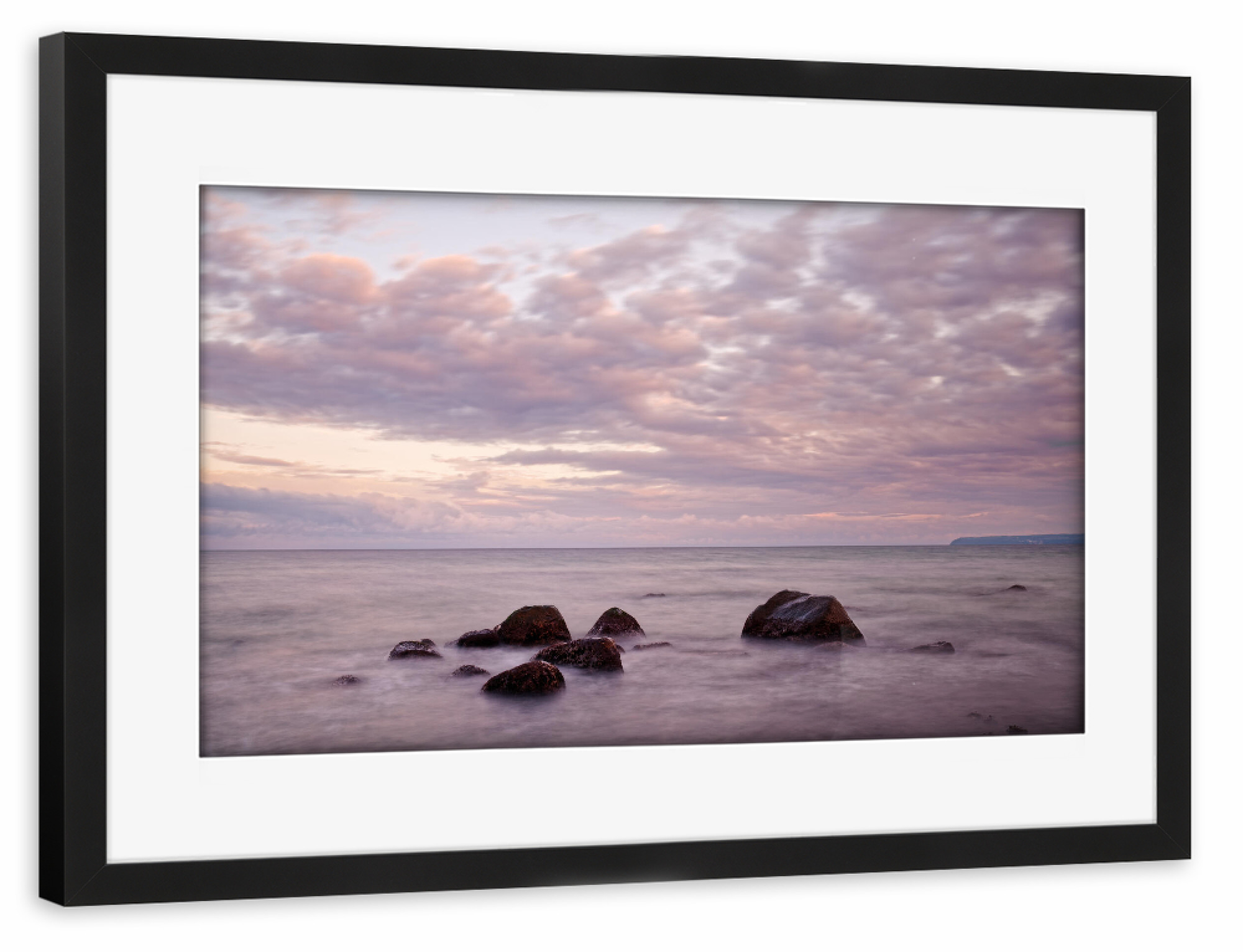 Poster mit Rahmen schwarz "Abendstimmung an der Ostsee" artboxONE - Natur,Reise / Strand und Meer