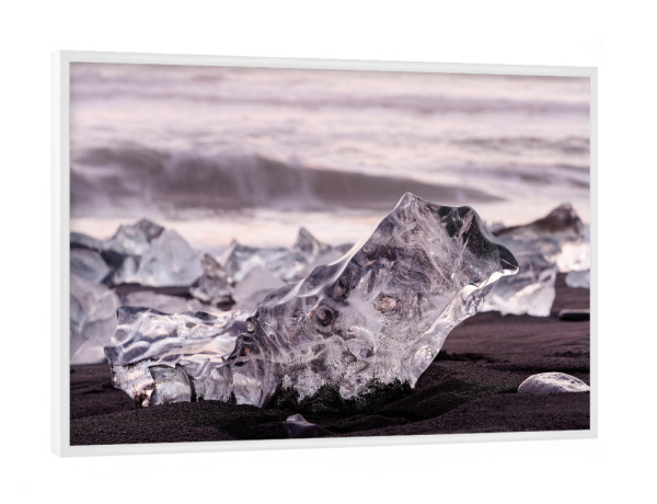 Poster mit weißem Rahmen "Eisblöcke" artboxONE - Natur,Reise / Strand und Meer