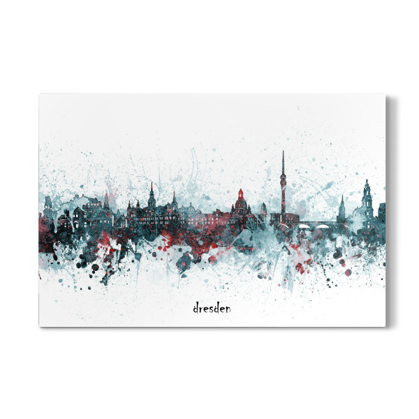 Galerie-Print "Dresden skyline artistic grey" 30x20 cm artboxONE