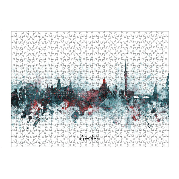 Puzzle Ravensburger "Dresden skyline artistic grey" artboxONE - Städte,Reise,Architektur,Städte / Dresden