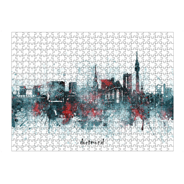 artboxONE Puzzle "Dortmund skyline artistic grey" artboxONE - Städte,Reise,Architektur