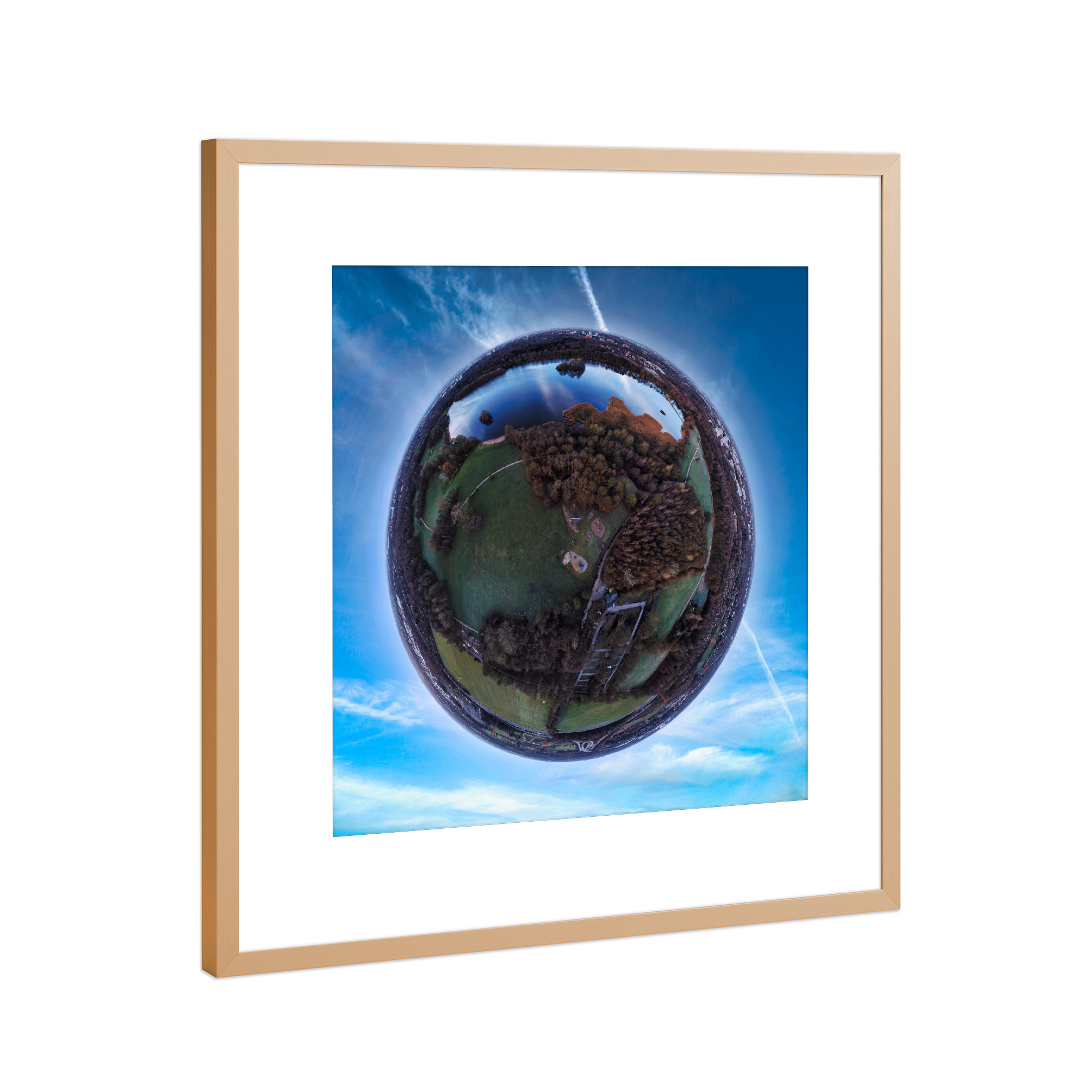 Poster mit Rahmen Kupfer "Hamburg Öjendorfer Park - BlueSky" artboxONE - Städte,Städte / Hamburg,Natur,Reise,Reise / Länder