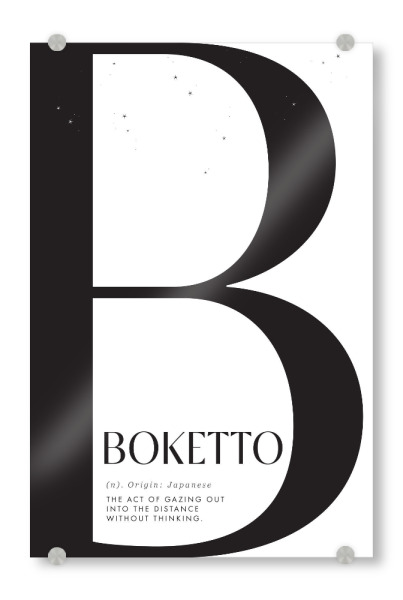 Acrylglasbild "Boketto scandi definition" artboxONE - Typografie,Buchstaben / B