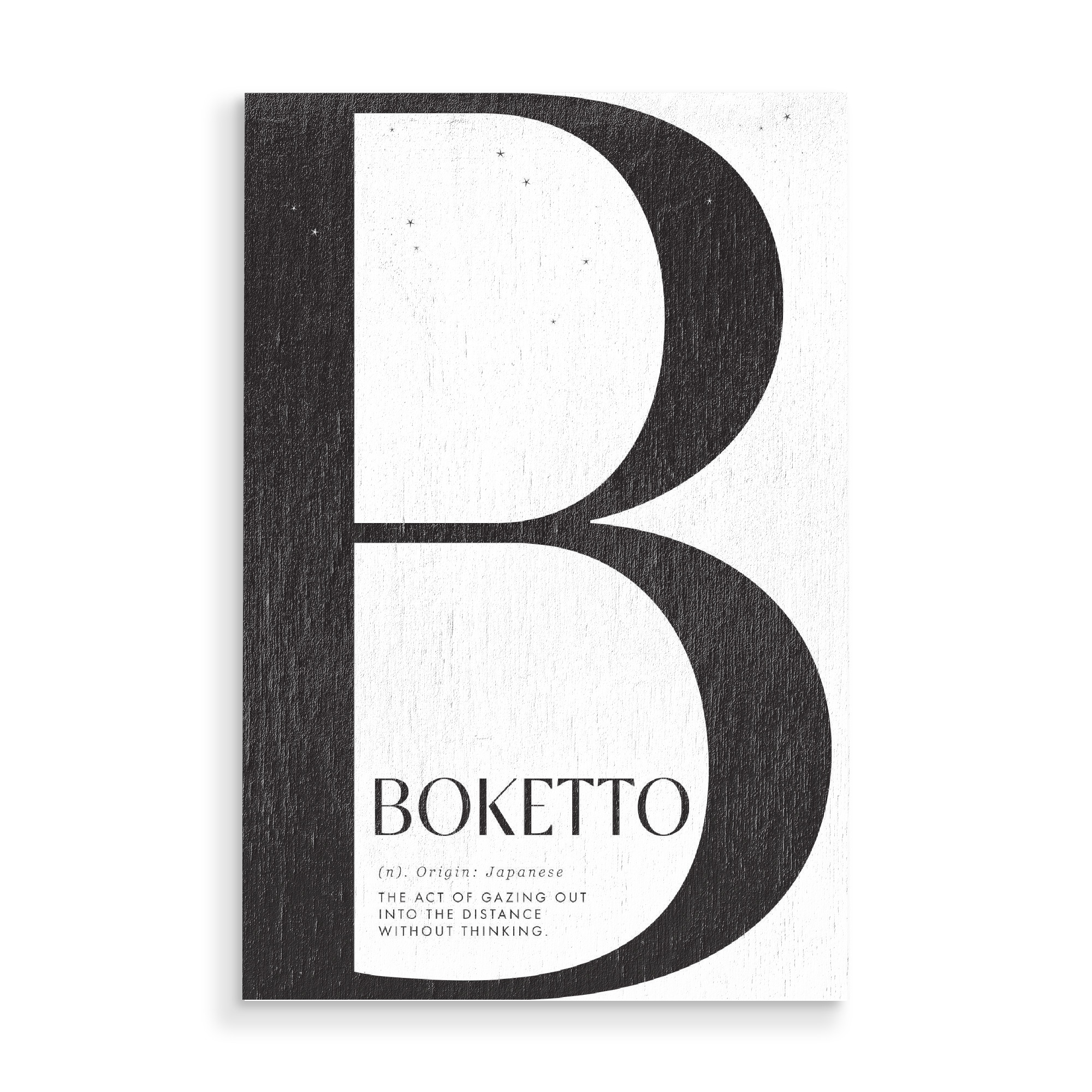 Holzbild "Boketto scandi definition" artboxONE - Typografie,Buchstaben / B - Boketto,Scandinavian,Typography,Definition,Definition art,Bold,Typo,B
