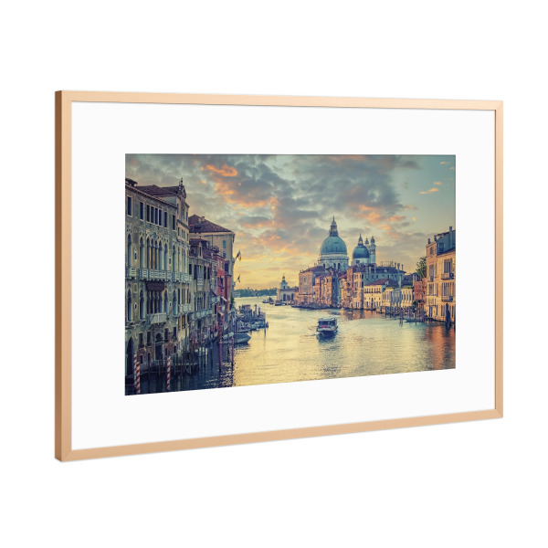Poster mit Rahmen Kupfer "Grand Canal in Venice" artboxONE - Städte,Reise,Architektur,Städte / Venedig,Reise / Länder