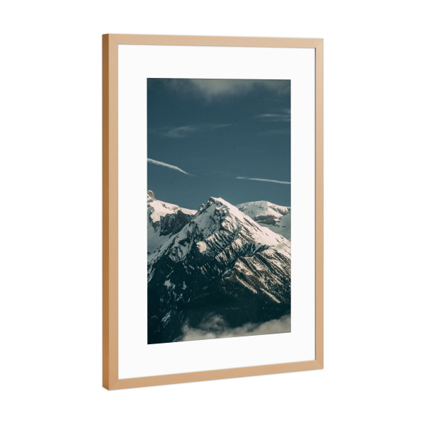 Poster mit Rahmen Kupfer "Schweizer Berggipfel" artboxONE - Natur,Reise