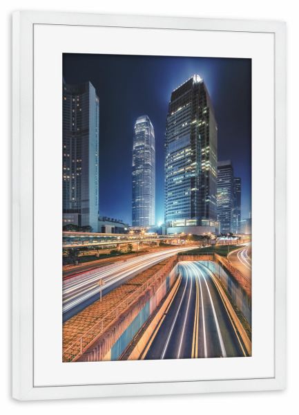 Poster mit Rahmen weiß "Central" artboxONE - Städte,Reise,Architektur,Reise / Asien,Reise / Länder