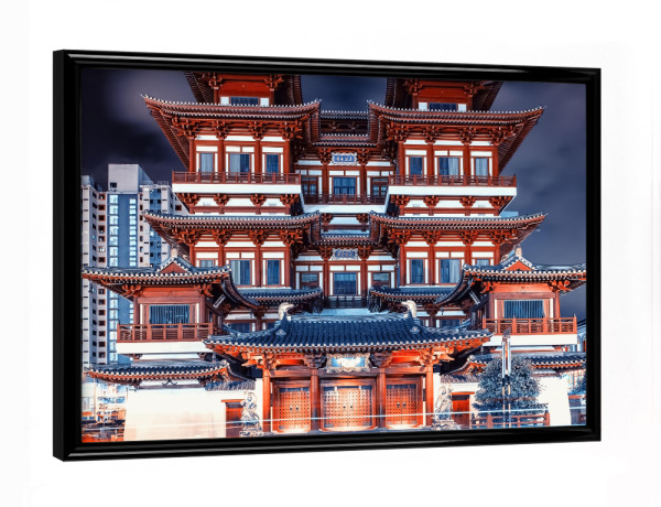 Poster mit schwarzem Rahmen "Singapore night" artboxONE - Städte,Reise,Architektur,Reise / Asien,Städte / Singapur