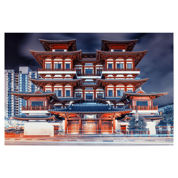 Poster 30x20 cm "Singapore night" artboxONE - Städte,Reise,Architektur,Reise / Asien,Städte / Singapur