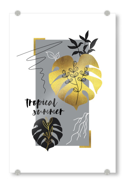 Acrylglasbild "Liebe zur Natur Tropischer Sommer" artboxONE - Natur,Abstrakt