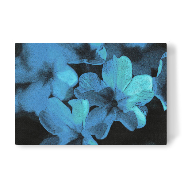 Leinwandbild "Pop Art Blumen Blau Grün Schwarz" artboxONE - Natur,Floral,Abstrakt,Für Mama