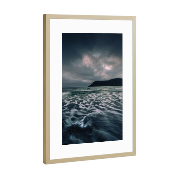 Poster mit Rahmen Gold "Moody Seascape" artboxONE - Natur,Reise / Strand und Meer