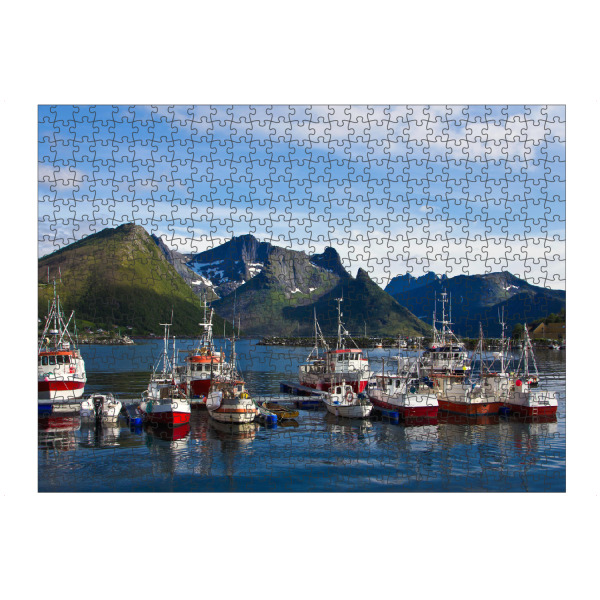 Puzzle Ravensburger "Kutter im Hafen" artboxONE - Natur,Reise,Reise / Strand und Meer,Reise / Länder
