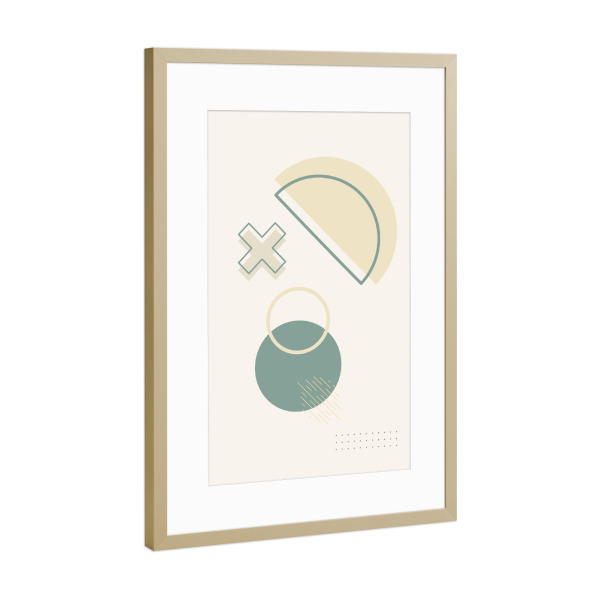Poster mit Rahmen Gold "Abstract 6 (matart)" artboxONE - Abstrakt,Geometrie