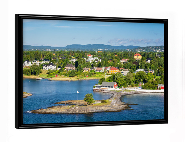 Poster mit schwarzem Rahmen "Oslofjord in Norwegen" artboxONE - Natur,Reise,Reise / Länder