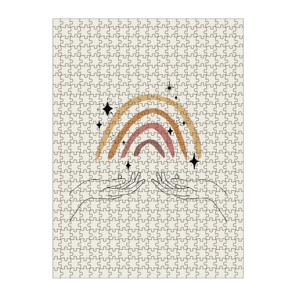 artboxONE Puzzle "Celestial Hands Making Rainbow" artboxONE - Natur,Abstrakt,Liebe