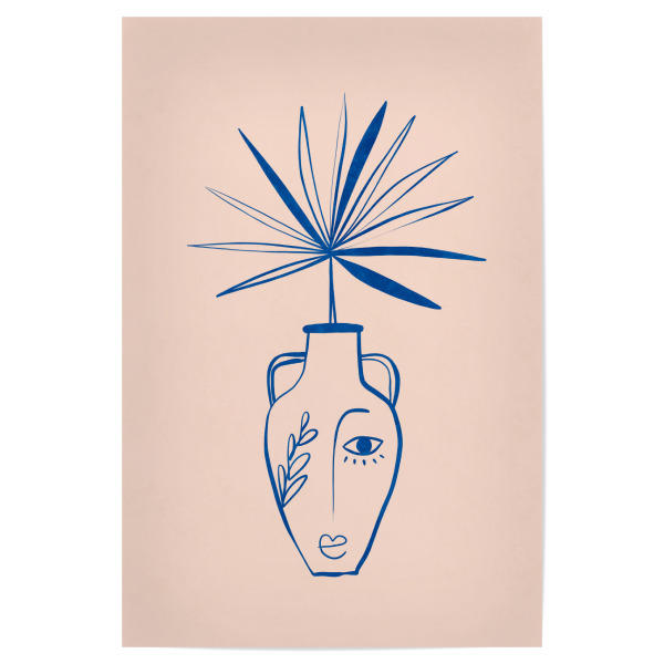 Poster 30x20 cm "Buffiere-Antike Vase Gesicht" artboxONE - Floral