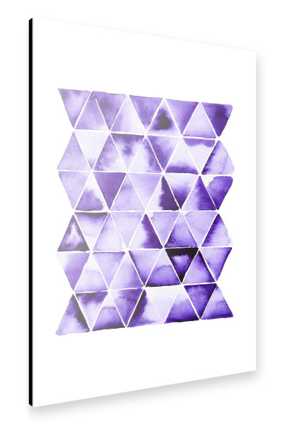 Alu-Dibond "Buffiere - Violette Dreiecke" 30x20 cm artboxONE