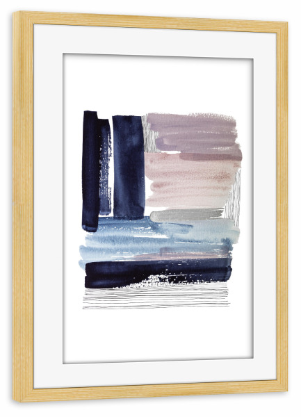 Poster mit Rahmen kiefer "Buffiere - Gegenüberstellung" artboxONE - Abstrakt,Geometrie