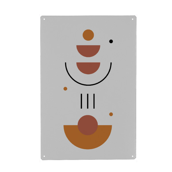 Metall Poster "Aesthetic Gallery - Halbkreise" artboxONE - Abstrakt,Geometrie