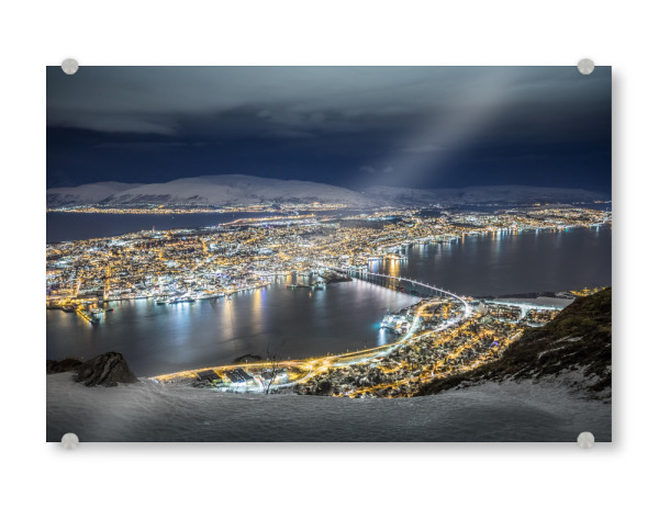 Acrylglasbild "Tromso winter's night" artboxONE - Städte