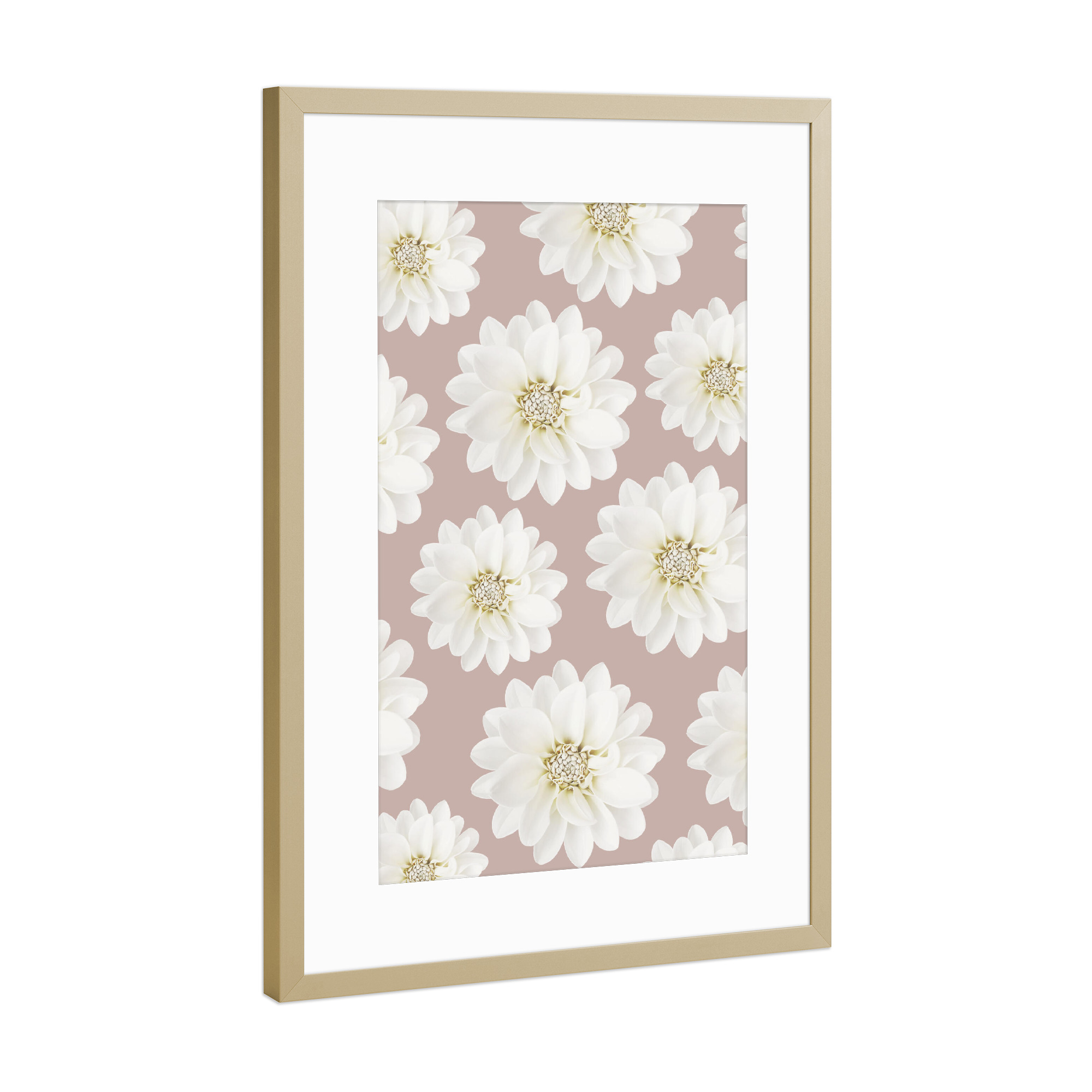 Poster mit Rahmen Gold "Pink Blossom Love" artboxONE - Natur,Floral