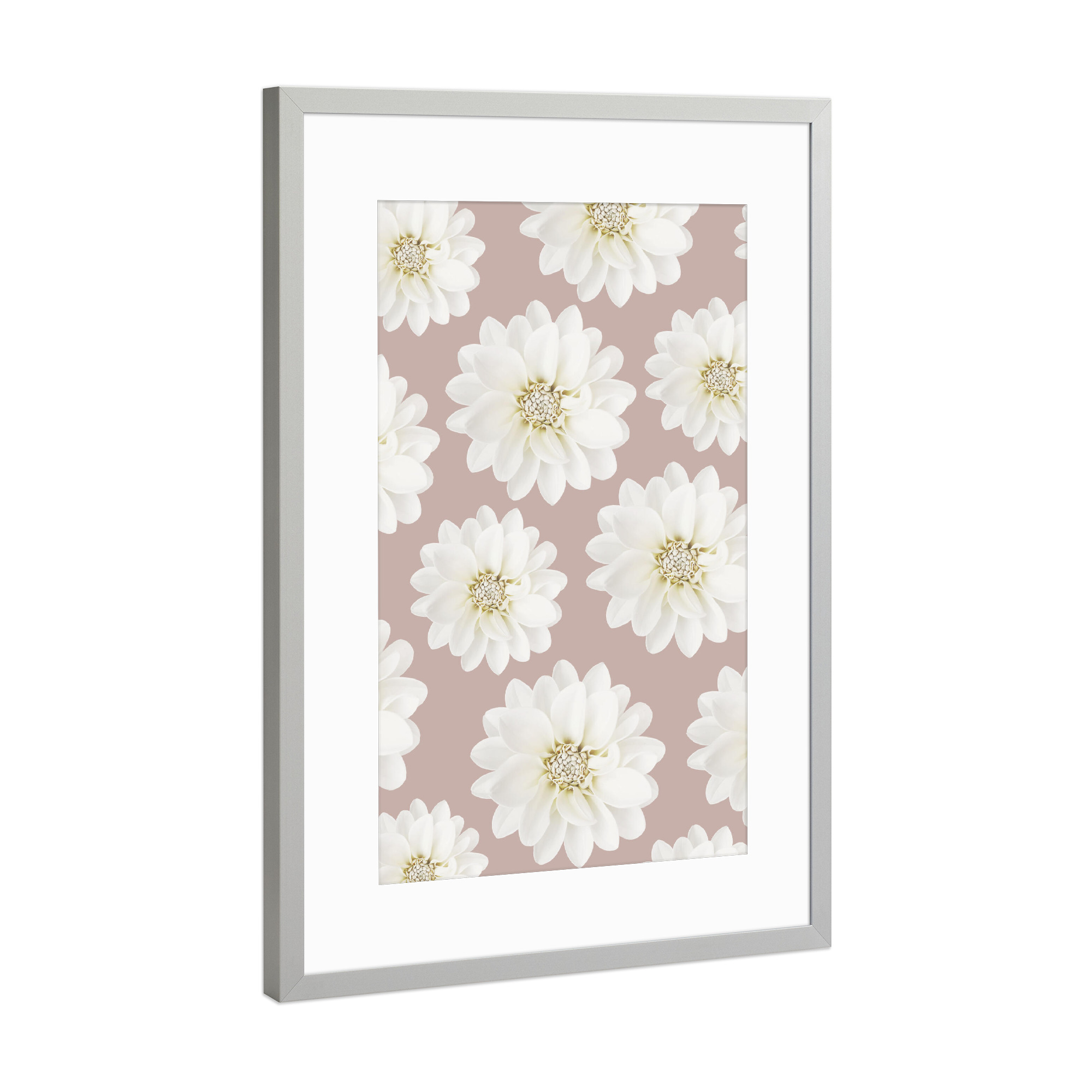 Poster mit Rahmen Silber "Pink Blossom Love" artboxONE - Natur,Floral
