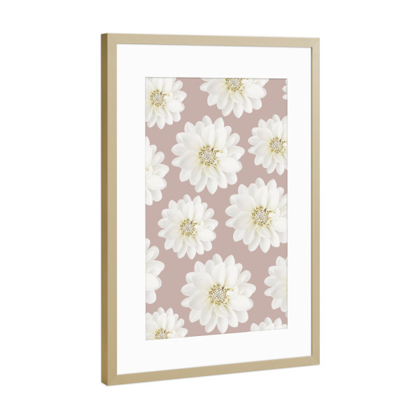 Poster mit Rahmen Gold "Pink Blossom Love" artboxONE - Natur,Floral