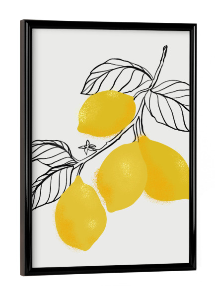 Poster mit schwarzem Rahmen "Lamya lemons" artboxONE - Essen & Trinken