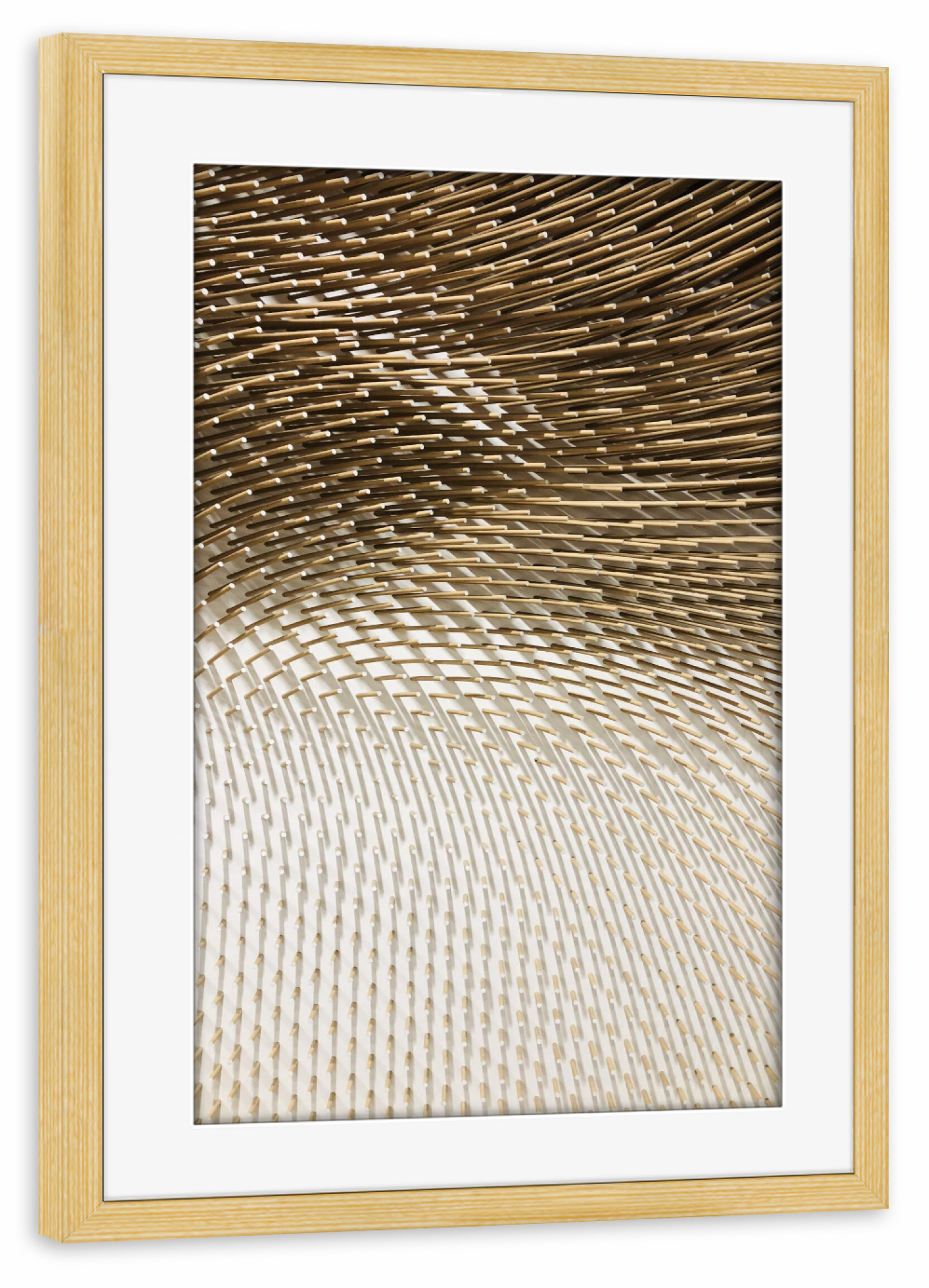 Poster mit Rahmen kiefer "Woodsticks" artboxONE - Abstrakt - Wood,Holz,Sticks,Abstrakt,Abstract,Art,Design,Kunst,Minimalism