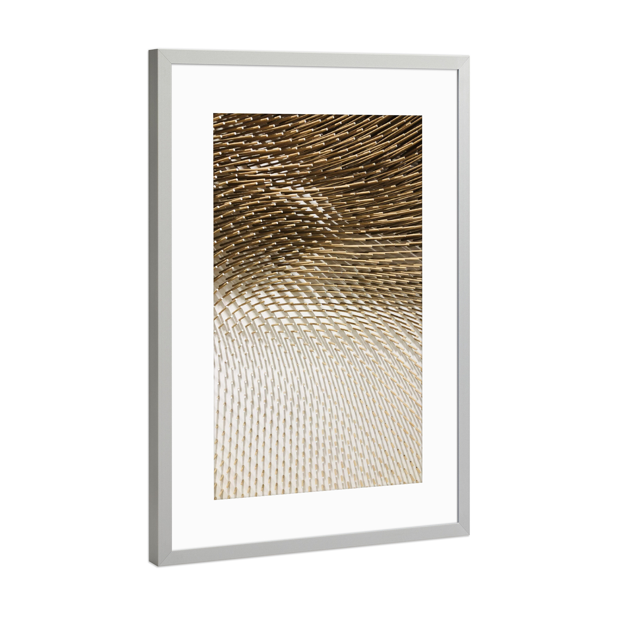 Poster mit Rahmen Silber "Woodsticks" artboxONE - Abstrakt - Wood,Holz,Sticks,Abstrakt,Abstract,Art,Design,Kunst,Minimalism