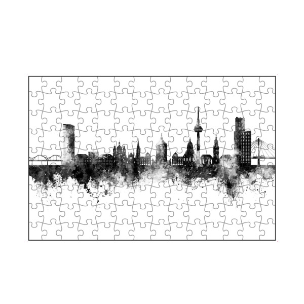 artboxONE Puzzle "Mannheim Germany Skyline Black" artboxONE - Städte