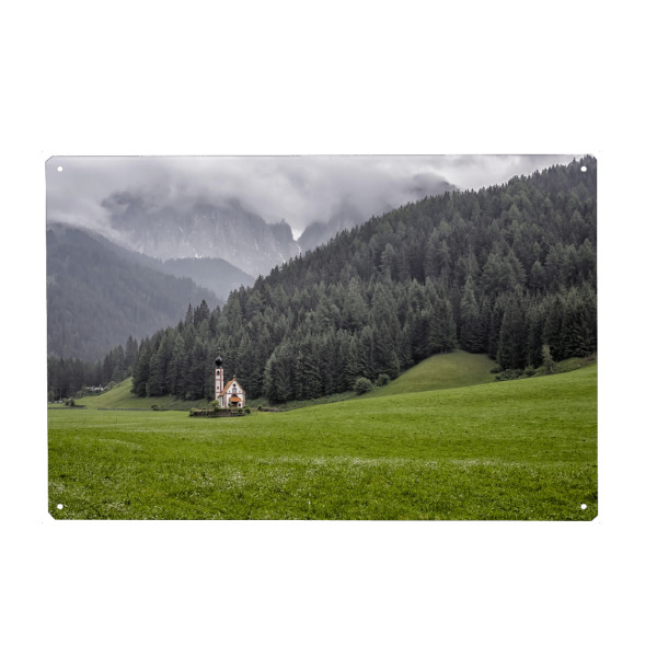 Metall Poster "Dolomites landscape" artboxONE - Natur,Reise,Architektur,Reise / Länder