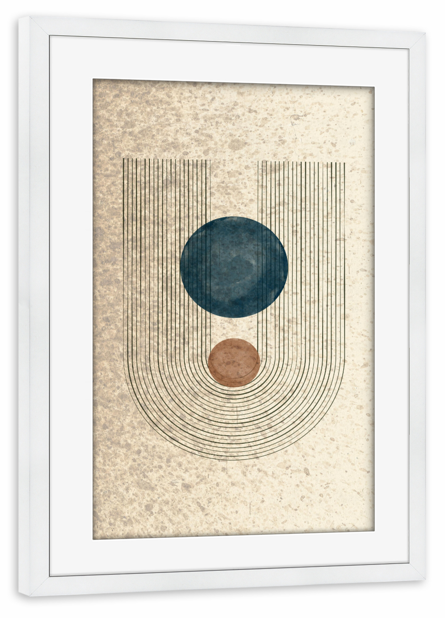Poster mit Rahmen weiß "Geometric and Abstract" artboxONE - Abstrakt,Geometrie