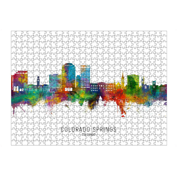 artboxONE Puzzle "Colorado Springs Skyline txt" artboxONE - Städte