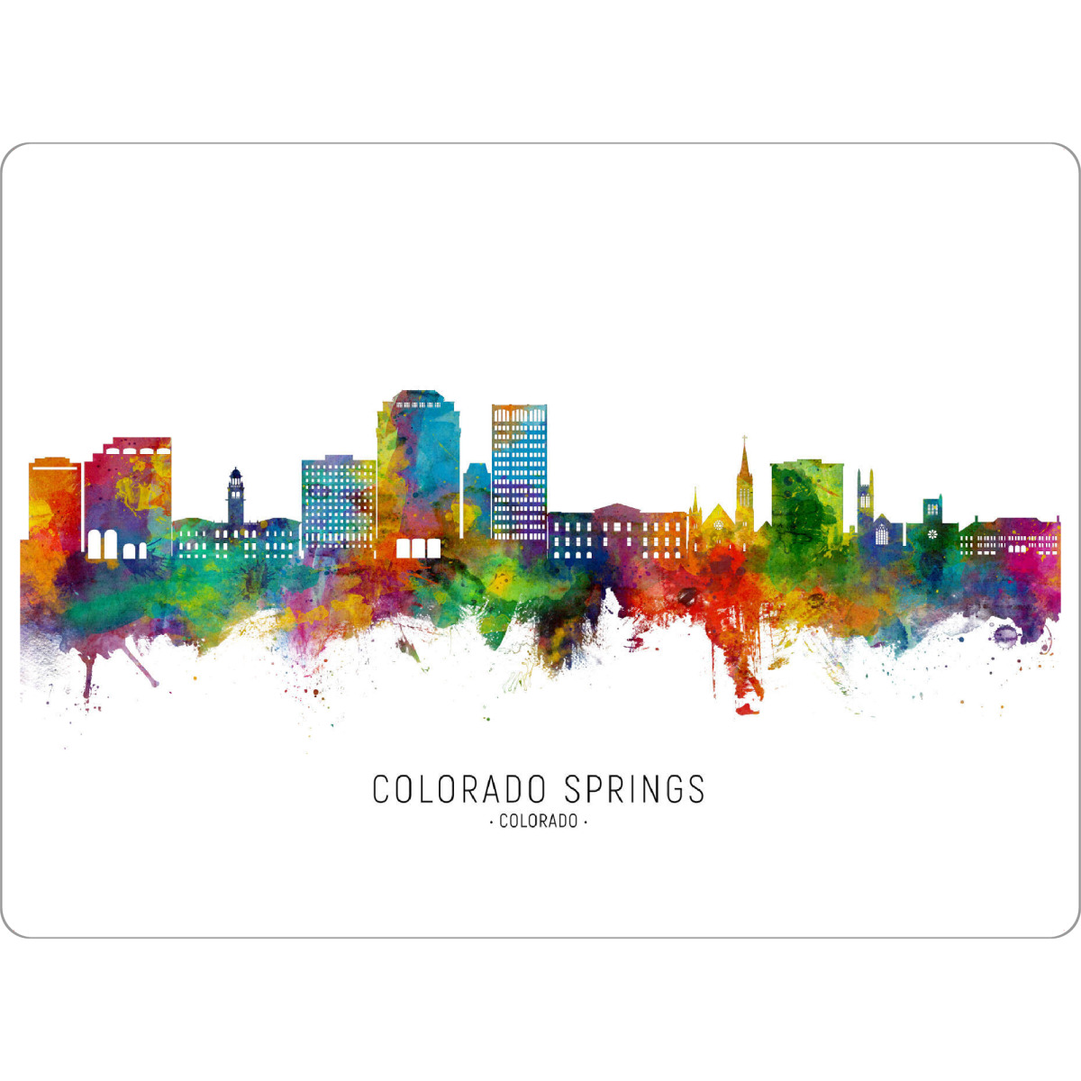 Tischset "Colorado Springs Skyline txt" artboxONE - Städte