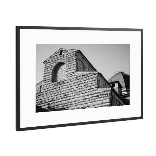 Poster mit Rahmen Schwarz (Metallic) "Florence in B&W g" artboxONE - Städte,Reise,Architektur